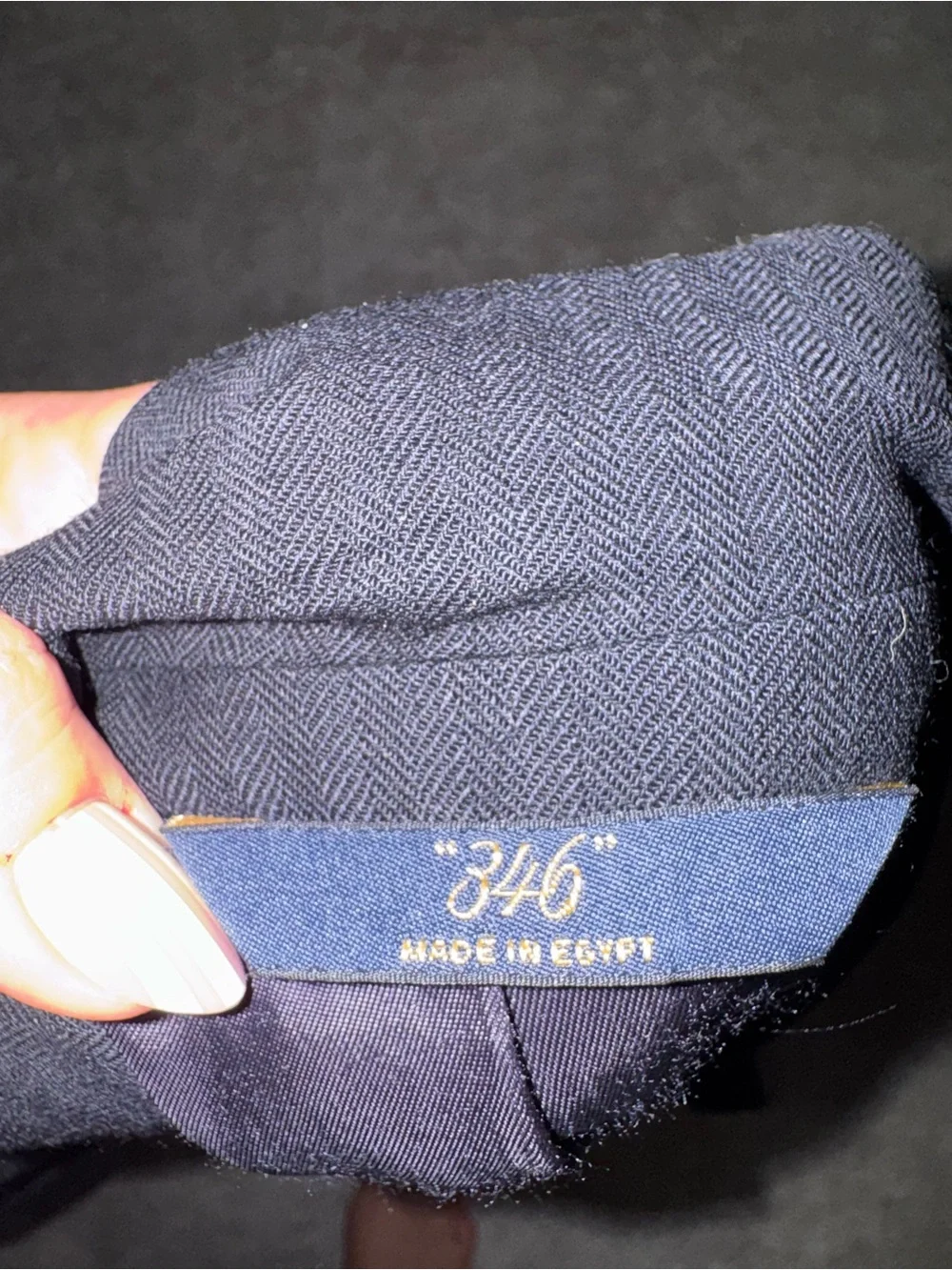 Brooks Brothers 346 Stretch Wool Blazer Sport Coat 43R Black Herringbone 2 Btn
